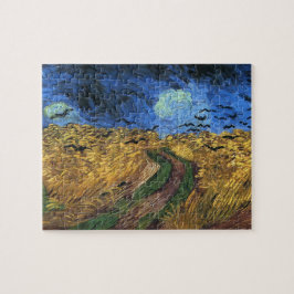 Wheatfield de Van Gogh com quebra-cabeça dos