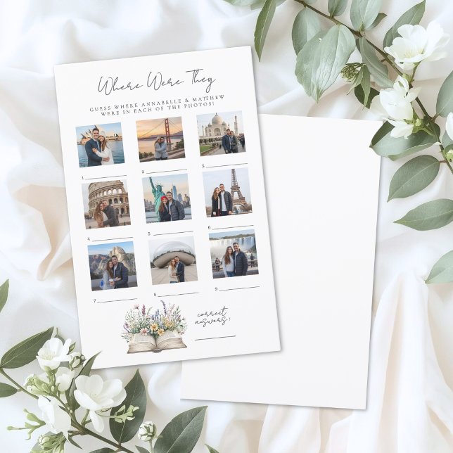 Where Were They Book Bridal Shower Game (Where Were They Book Bridal Shower Game )