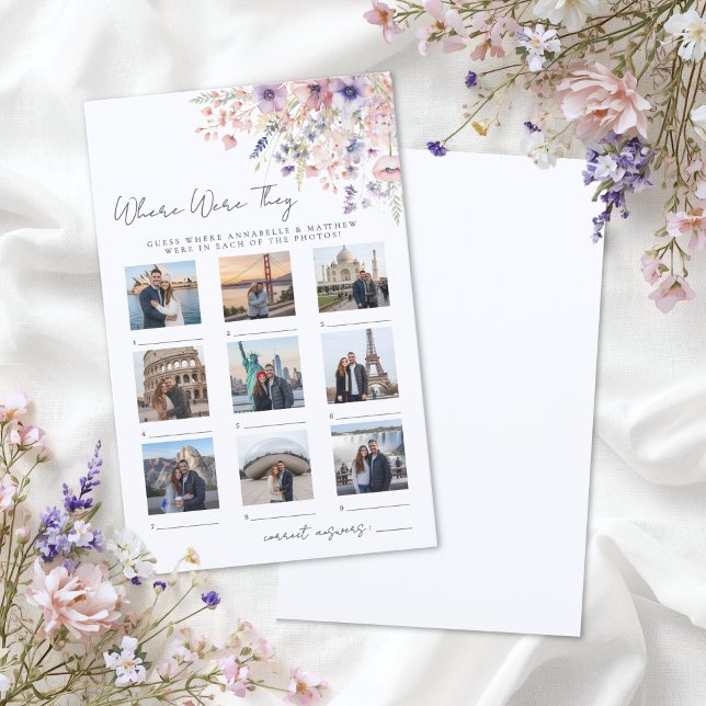 Where Were They Game Wildflower Bridal Shower (Where Were They Game Wildflower Bridal Shower)