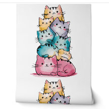 Whimcolor Watercolor Cats Wall Art - Feline Modern