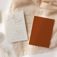 Whimsert Terracotta Menu Choice RSVP Card