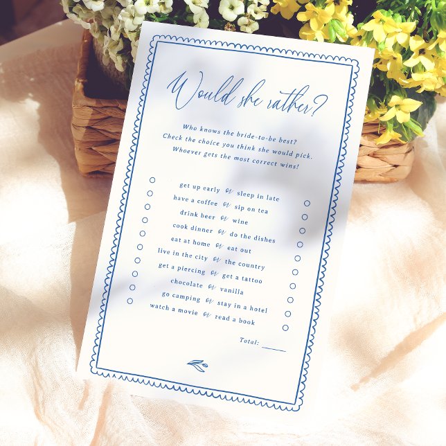 Whimsic Ela Preferencialmente Jogo De Chá de panel (Card Front Mock-up)