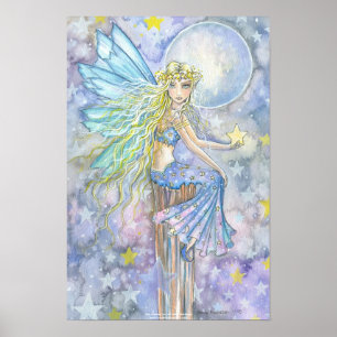 Whimsic Starry Fairy Art Poster