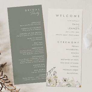 Whimsic Wildflower   Programa Casamento de Marfim