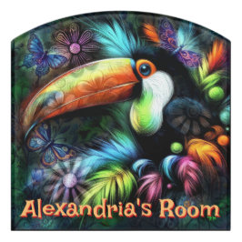 Whimsical Abstract Toucan Bird Personalized