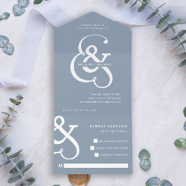 Whimsical Ampersand | Casamento de Dusty Blue
