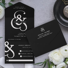 Whimsical Ampersand | Casamento Negro Moody