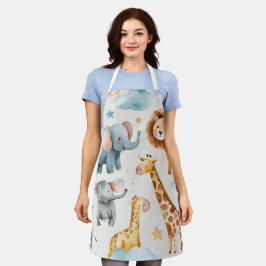 Whimsical Animal Amigos Apron - Adorable Kitchen