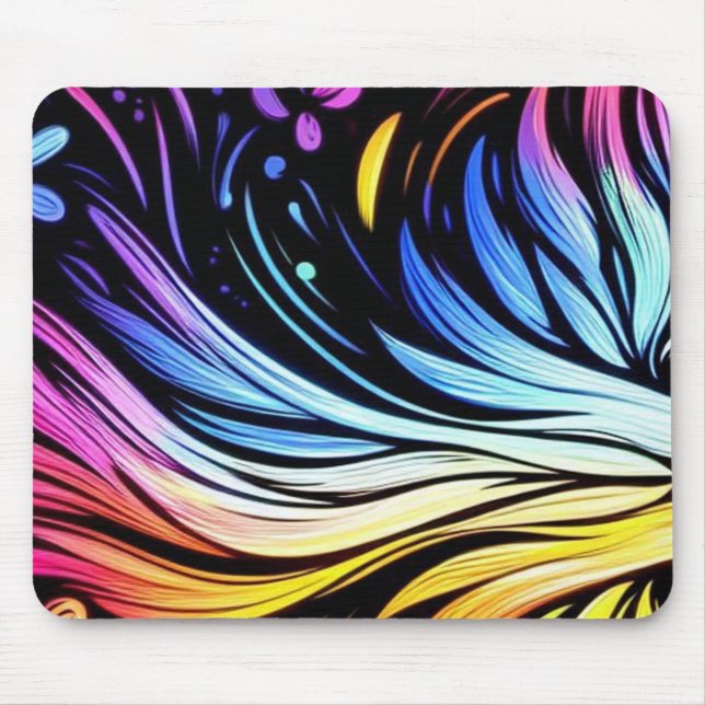 Whimsical Art on a Thick Cushioned Mousepad (Frente)