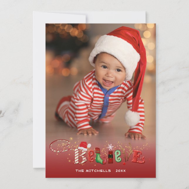 Whimsical BELIEVE, Dourado Acento Sparkle - 1 Foto (Frente)