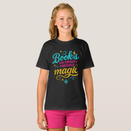 Whimsical “Books Are Magic” Quote T-Shirt for Read