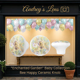 Whimsical Bumblebee & Wildflowers "Bee Happy"