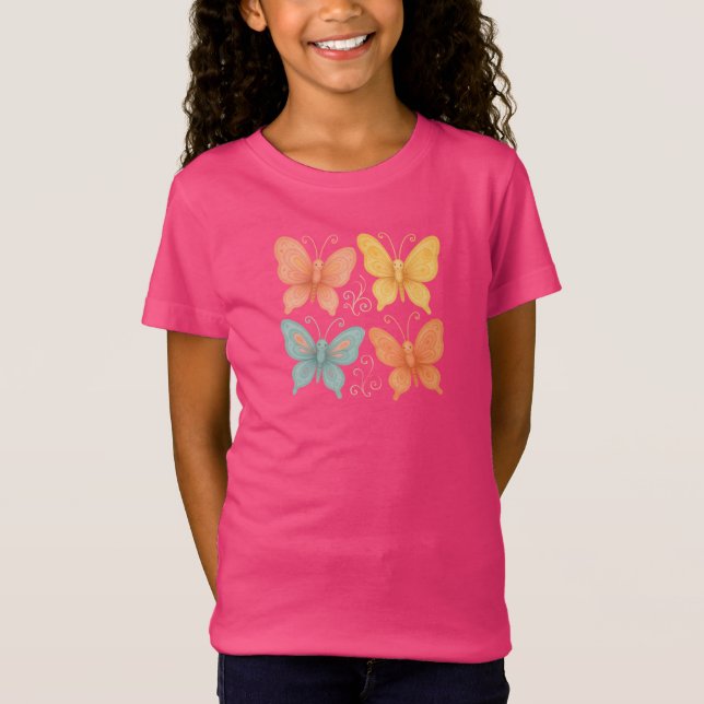 Whimsical Butterflies T-Shirt (Frente)