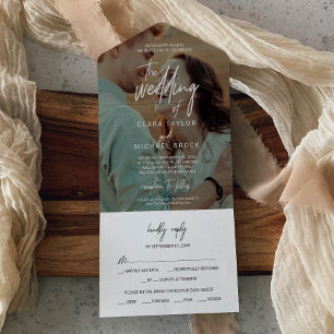Whimsical Calligraphy Photo Overlay The Wedding Of