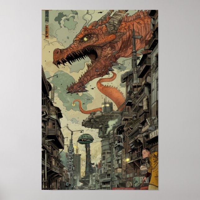 Whimsical Comic Vignetts Collage Poster (Frente)