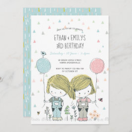 Whimsical do convite para Aniversários de criança 