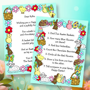 Whimsical Easter Bunny e Poem Kid - Jogo de Letras