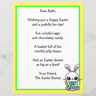 Whimsical Easter Bunny e Poem Kid - Jogo de Letras