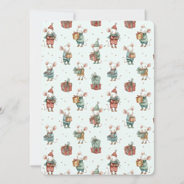 Whimsical Flat Christmas Card – Cute Holiday Cheer (Frente)