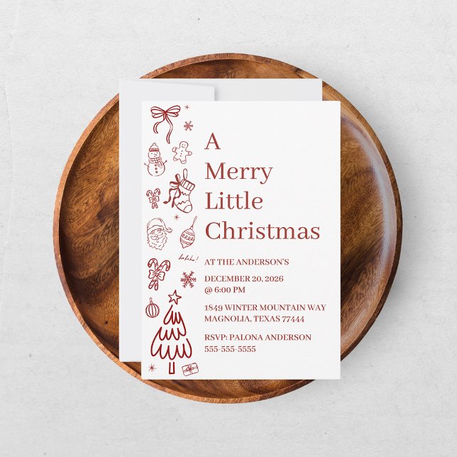 Whimsical Hand Drawn Doodle Red (Criador carregado)