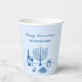 Whimsical Hand Drawn Hanukkah Party Trendy Custom