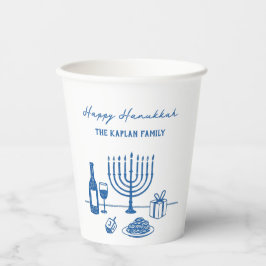 Whimsical Hand Drawn Hanukkah Party Trendy Custom