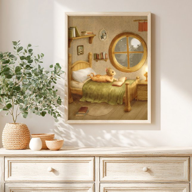  Whimsical mouse Storybook kids Poster (Criador carregado)