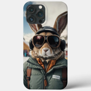 Whimsical Snowboard Bunny