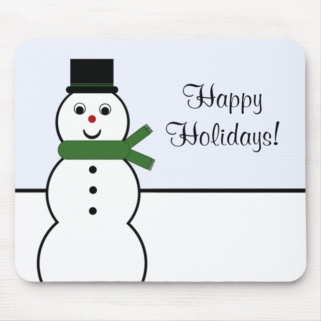 Whimsical Snowman Christmas Mousepad (Frente)