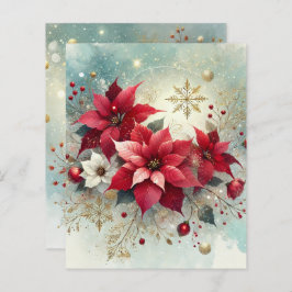 Whimsical Snowy Poinsettia Scrapbook