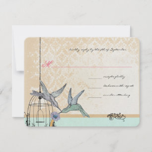Whimsical Vintage Bird Cage Weding RSVP
