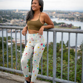 Whimsical Watercolor Confetti Leggings Design