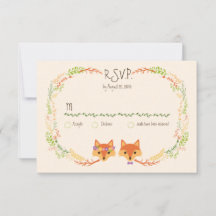 Whimsical Woodland Foxes Wedory RSVP