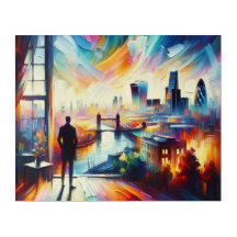 WhimsicalArtworks London Muse Abstrato Wall Art
