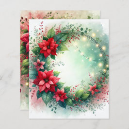Whimssic Christmas Poinsettia Wreath Scrapbook