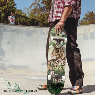 Whimssic Jungle Tiger tropical Sai do skate