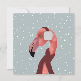 Whimsso Cozy Winter Flamingo Com Scarf