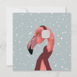 Whimsso Cozy Winter Flamingo Com Scarf