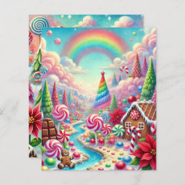 Whimsso Poinsettia Candyland Scrapbook Paper