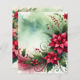 Whimsso Poinsettia Christmas Garland Scrapbook