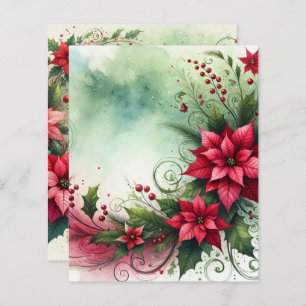 Whimsso Poinsettia Christmas Garland Scrapbook