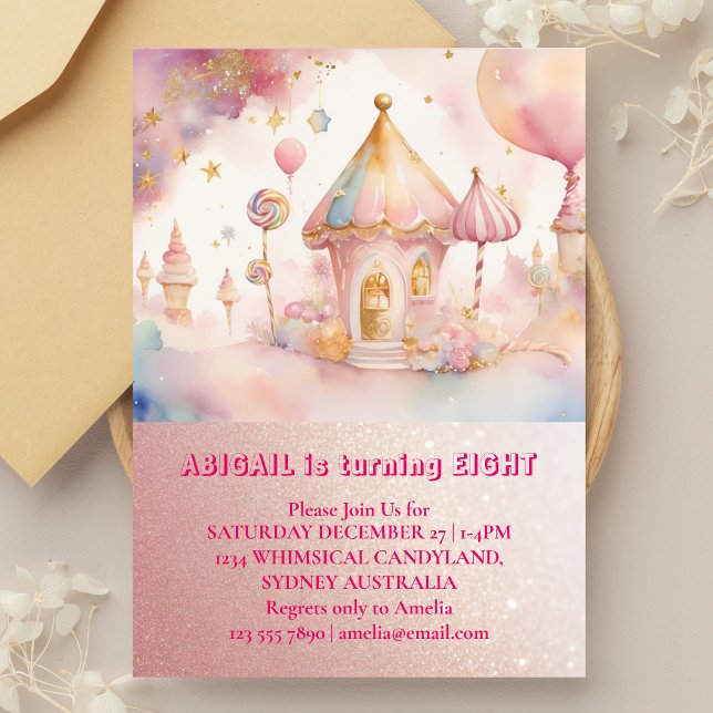 Whimsso Wonders Candyland Cartão de aniversário (Criador carregado)