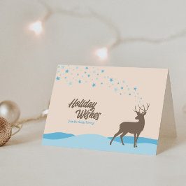 Whimsy deer Holiday Deseja Um Cartão De Saudação D