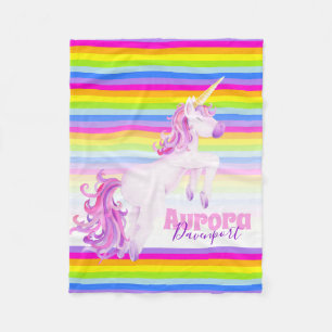 Whimsy unicorn gallop arco-íris nome cobertor