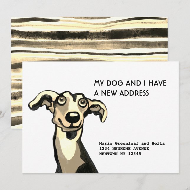 Whippet e eu nos mudamos, Cartão de Anúncio de Mud (Frente/Verso)