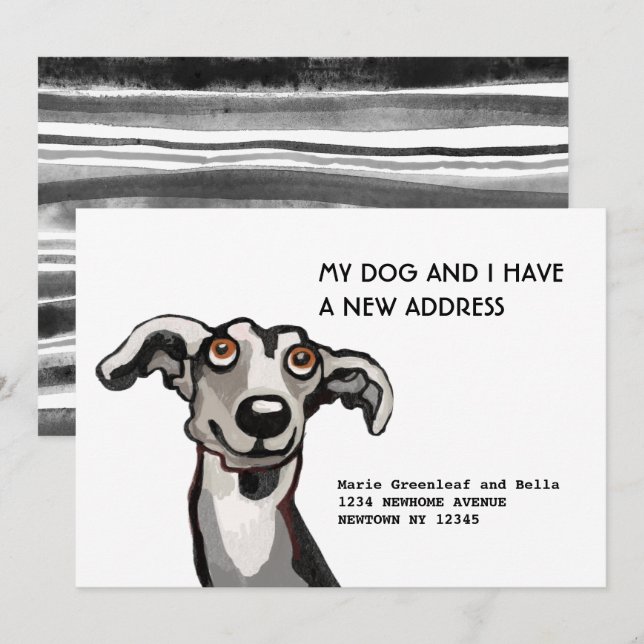 Whippet e eu nos mudamos, Cartão de Anúncio de Mud (Frente/Verso)