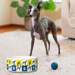 Whippet Italiano Greyhound & Paw Y&B Nova tigela d