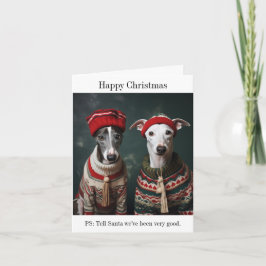 Whippets Cartão de Natal