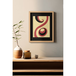 Whirling in Harmony: Poster de Abstrato Negrito I