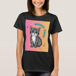 Whiskers & Tales Camiseta de Storybook de Gato W
